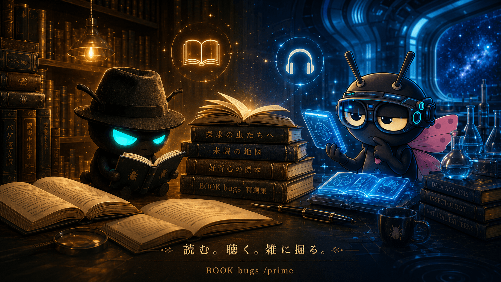 バグ蔵とDr.MORPHが案内するBOOK bugsのプライムデー読書棚