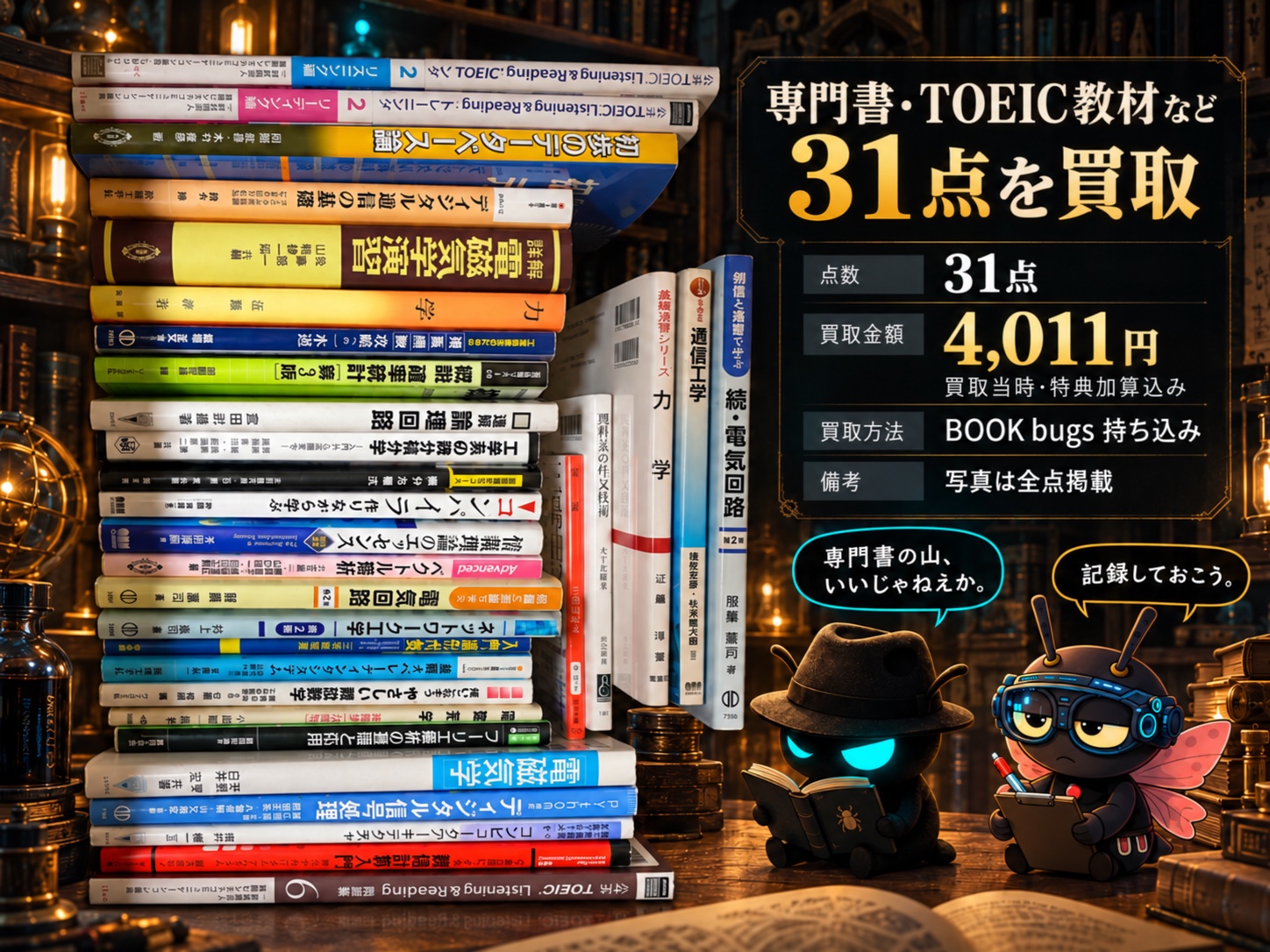 数学・電気電子・情報系の専門書など31点をお持ち込みいただきました